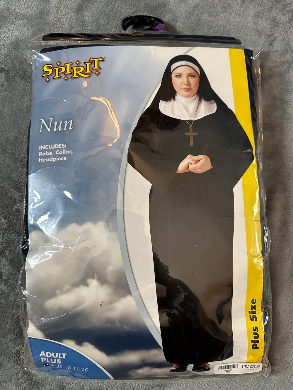NWT Spirit Nun Costume in Black and White Sz 1X 18-20